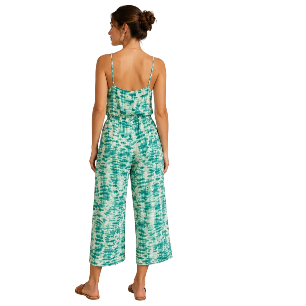 Green Tie Dye Jumpsuit