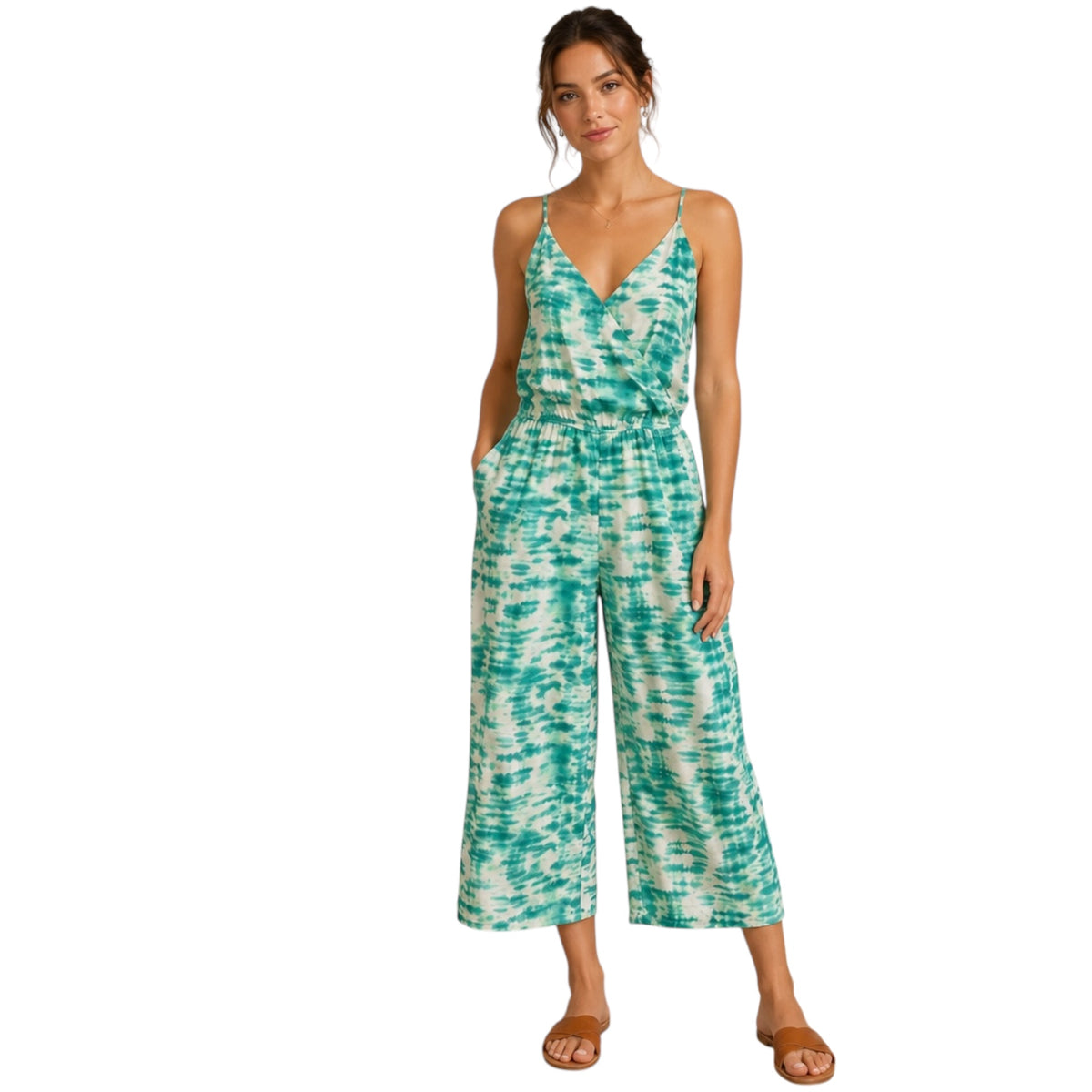 Green Tie Dye Jumpsuit