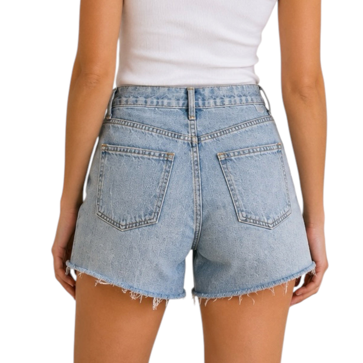 Button Fly Side Slit Shorts