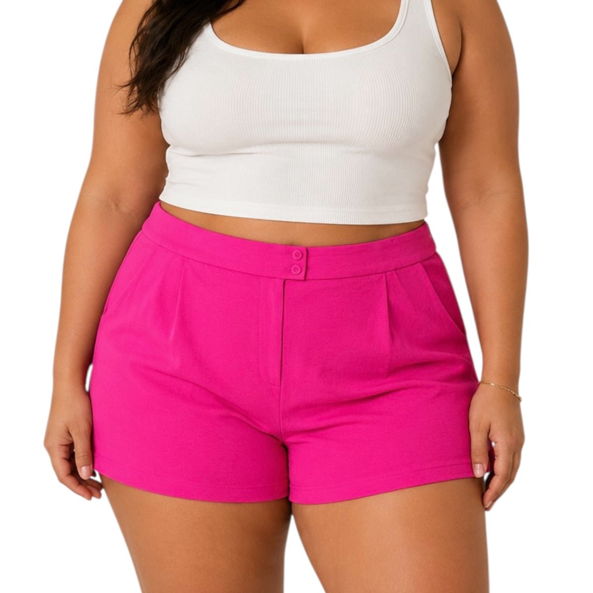 Curvy Pretty in Pink Shorts