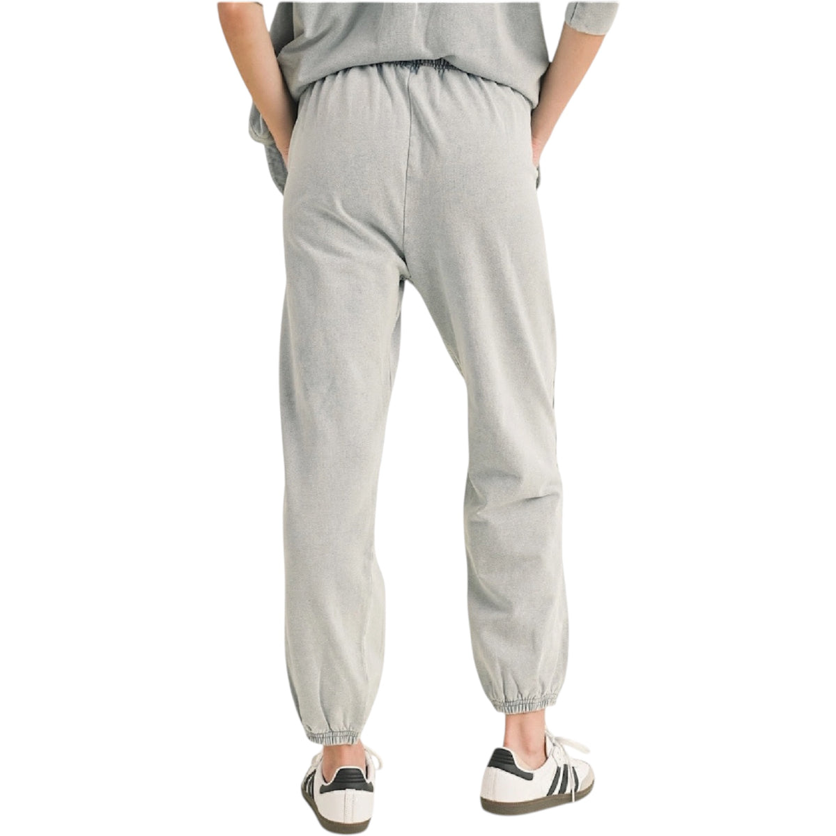 Dye and Washed Cotton Denim Sweatpant/Jogger