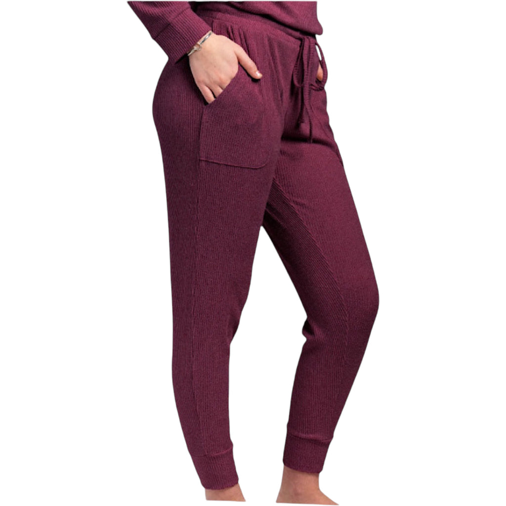 Hello Mello Cuddleblend Wine Joggers