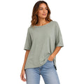 Sage Green Short Sleeve Relaxed Basic Washed Tee