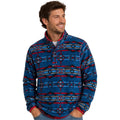 Southern Marsh Harbuck Fleece Pullover-1/4 Zip Navy & Red