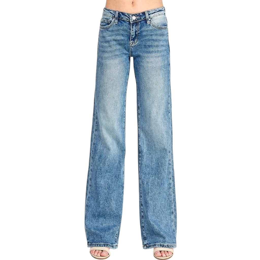 Petra153 P1549W-MA M/R Comfort Stretch Trouser Wide Leg Jeans
