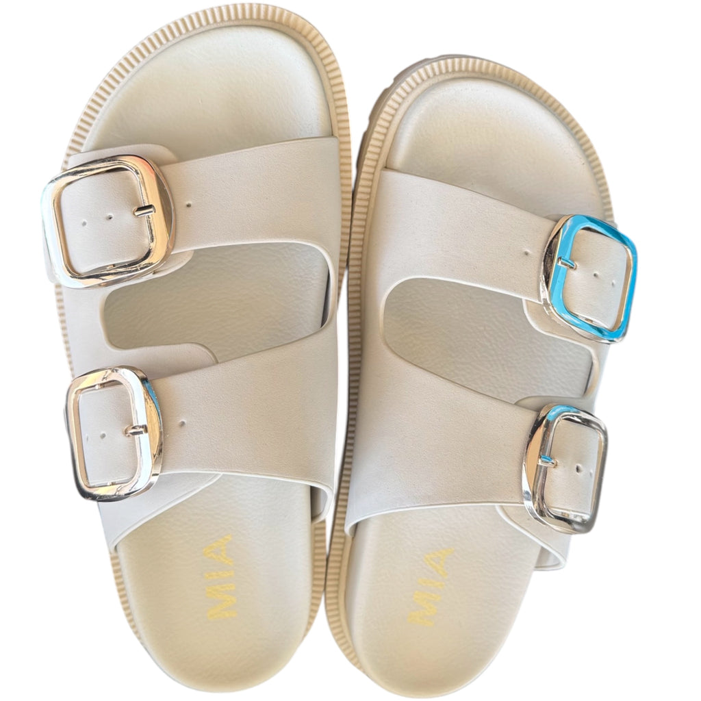 MIA Seashell Sandal With Gold Accent