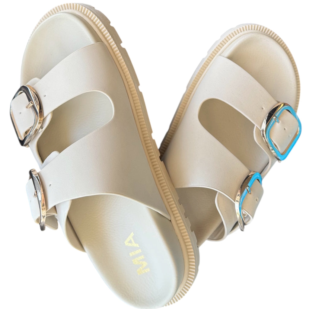 MIA Seashell Sandal With Gold Accent