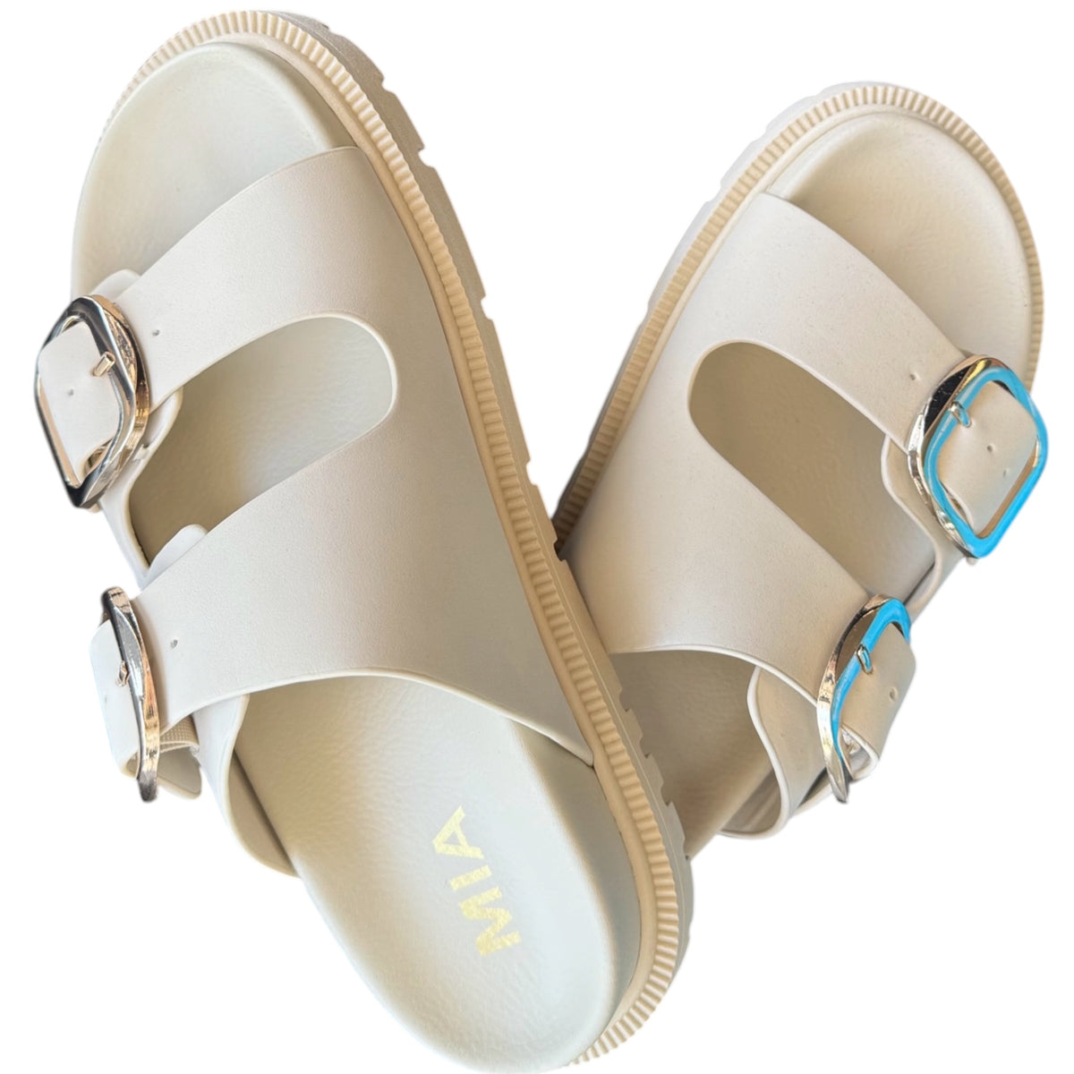 MIA Seashell Sandal With Gold Accent