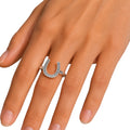Sterling Silver Horseshoe Pattern Ring