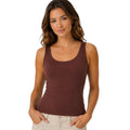 Dark Choco Basic Scoop Neck Tank