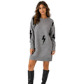 Heather Grey Bolt Sweater Dress