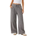 Charcoal Wide Leg Drawstring Lounge Pants