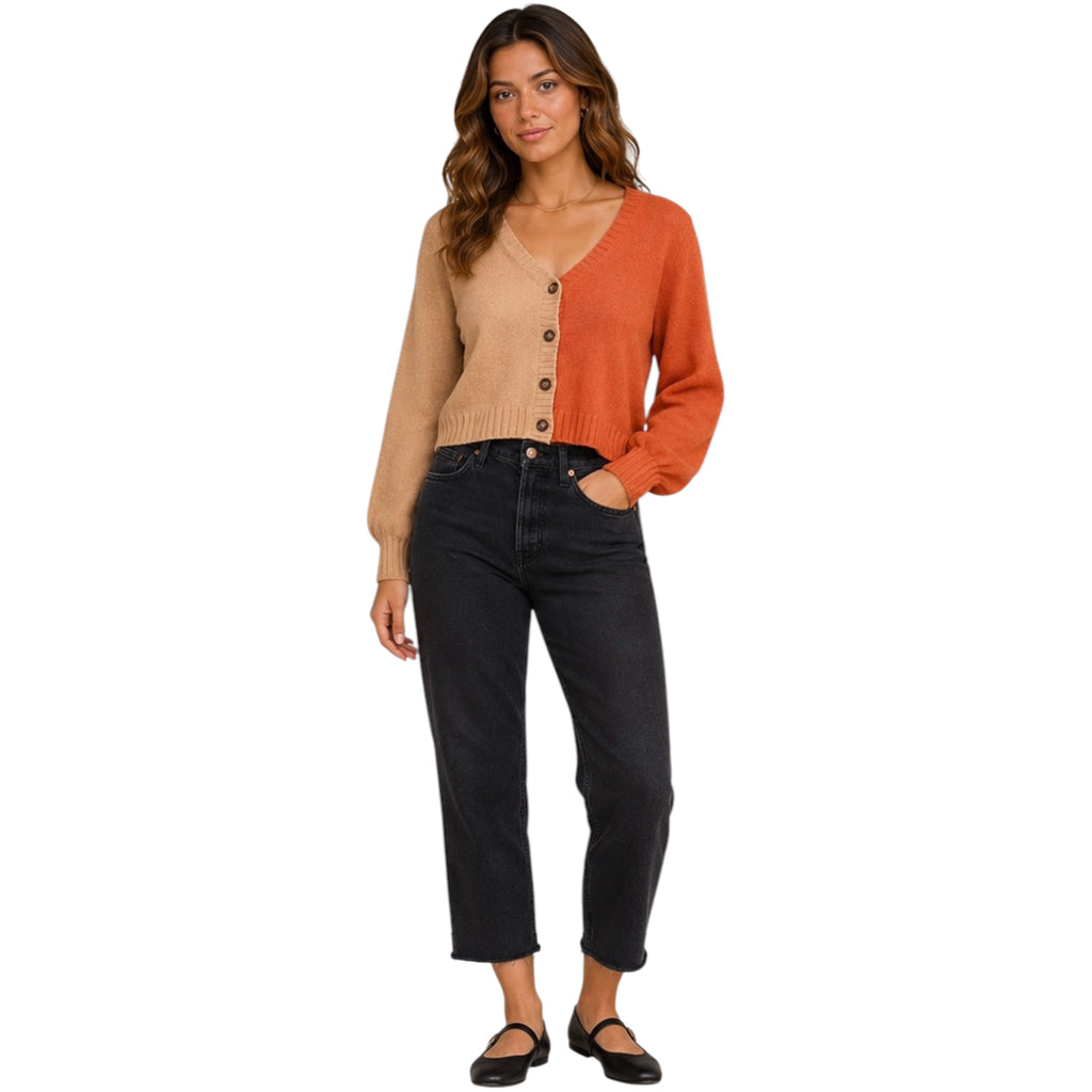 Z Supply Nova Two Color Cardigan Chili