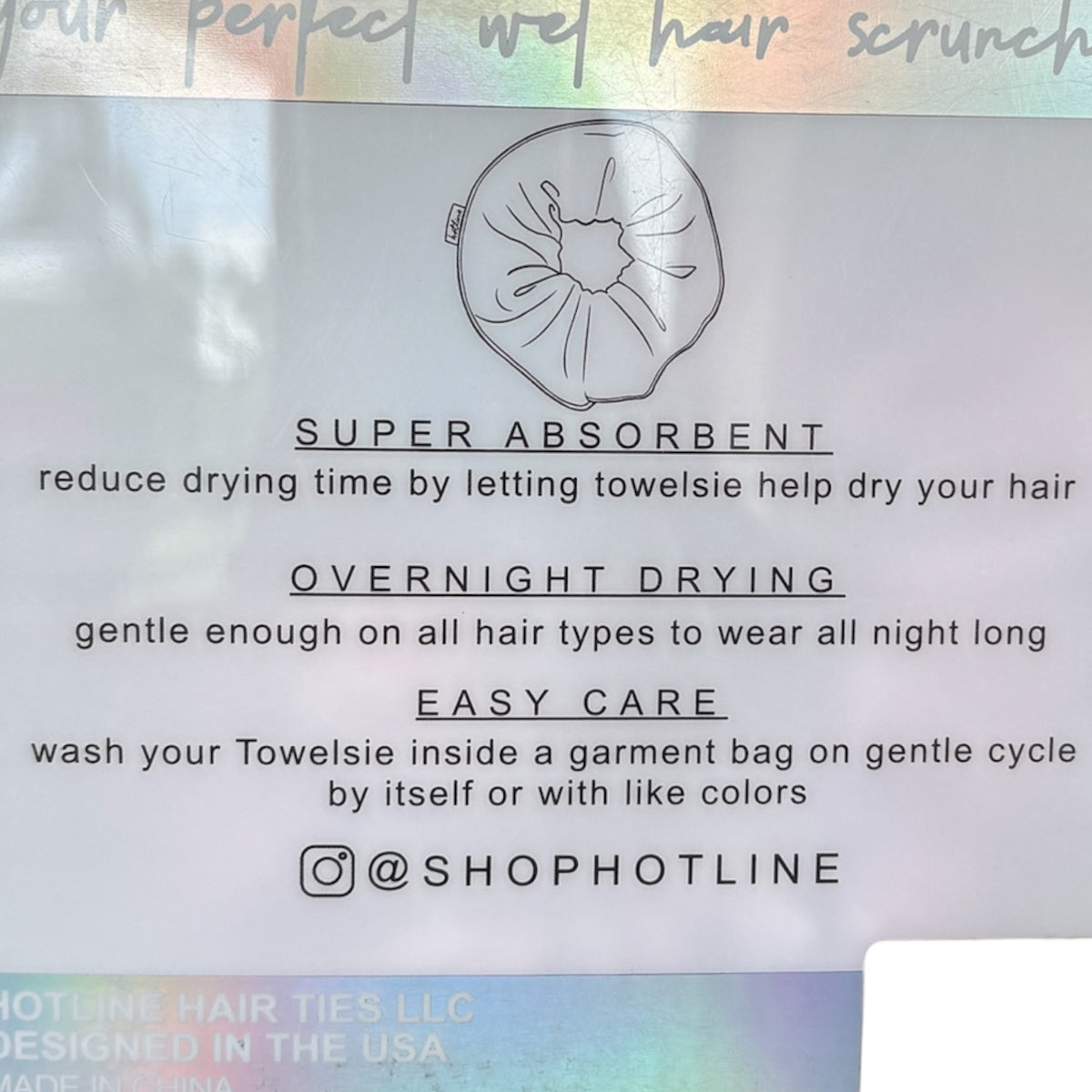 Hotline Hair Ties Spa Towelsie