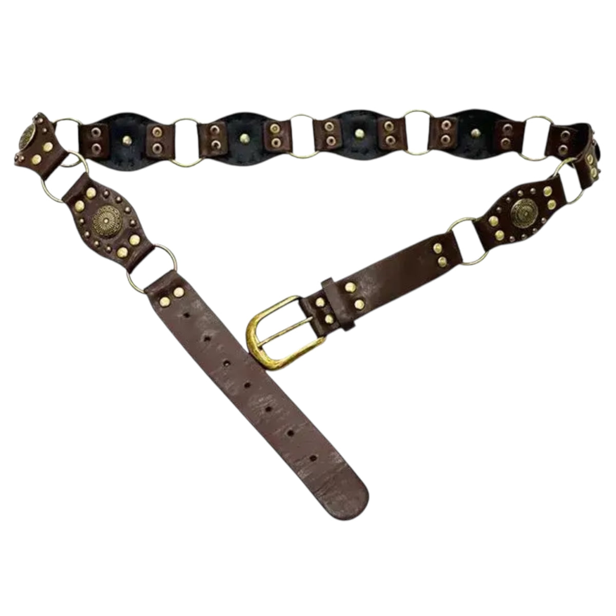 Brown Western Style Concho Belt