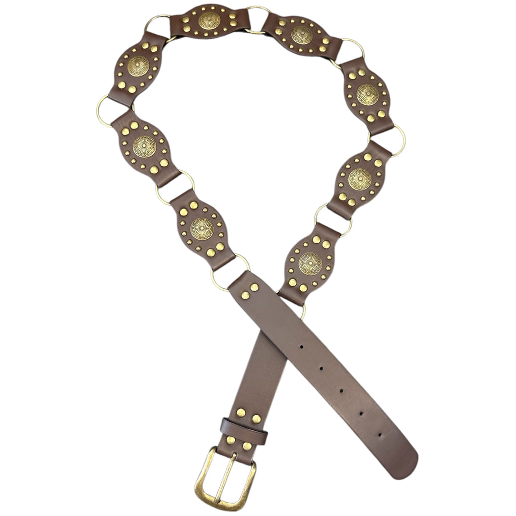 Brown Western Style Concho Belt