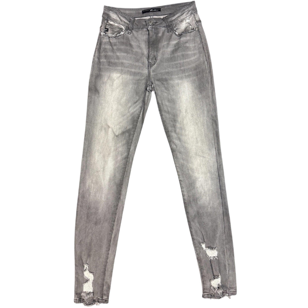KanCan KC7266GM Grey Washed Skinny Fit Jeans Size 5/26-RF
