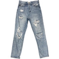 KanCan KC7860M Medium Wash Distressed Straight Fit Jeans Size 5/26-RF