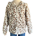 She + Sky White/ Brown Leopard Print Jacket Size Medium-RF