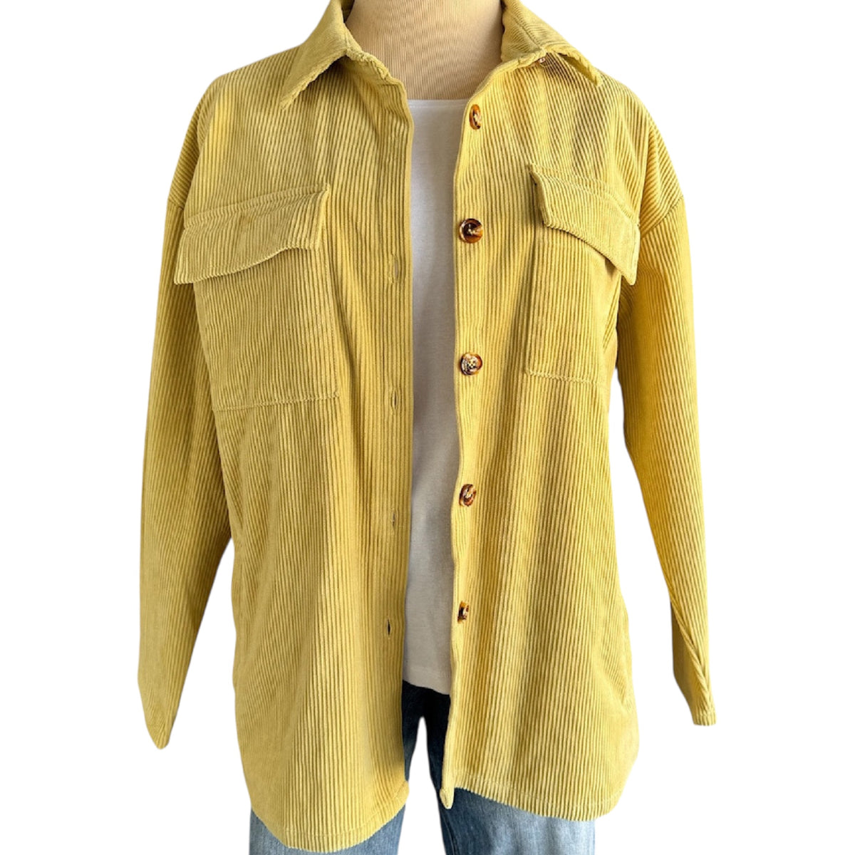 Yellow Corduroy Jacket Size Medium-RF