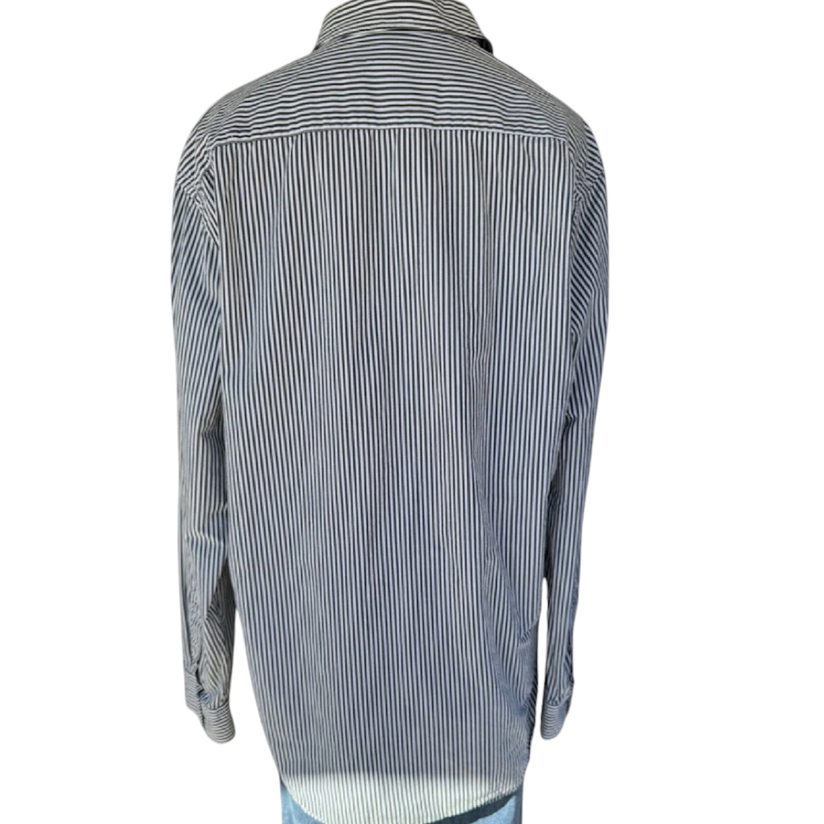 Old Navy Olive Striped Button Down Dress Shirt Size XL-RF