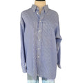 Van Heusen Blue Pinstriped Button Up Dress Shirt Size XL-RF