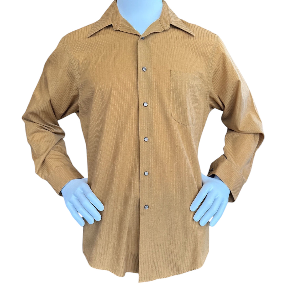 Van Heusen Camel Long Sleeve Button Down Size Large-RF
