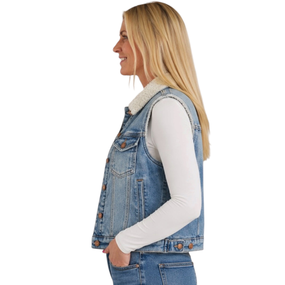 Judy Blue JB7880 Shearling Lined Vest