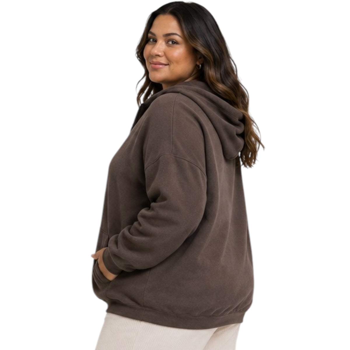 Plus Expresso Hooded Cotton Sweatshirt