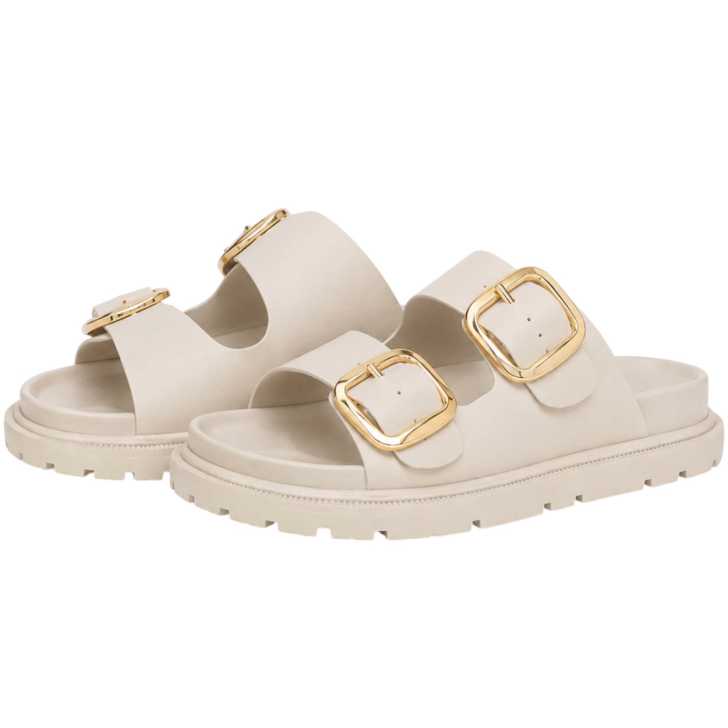 MIA Seashell Sandal With Gold Accent
