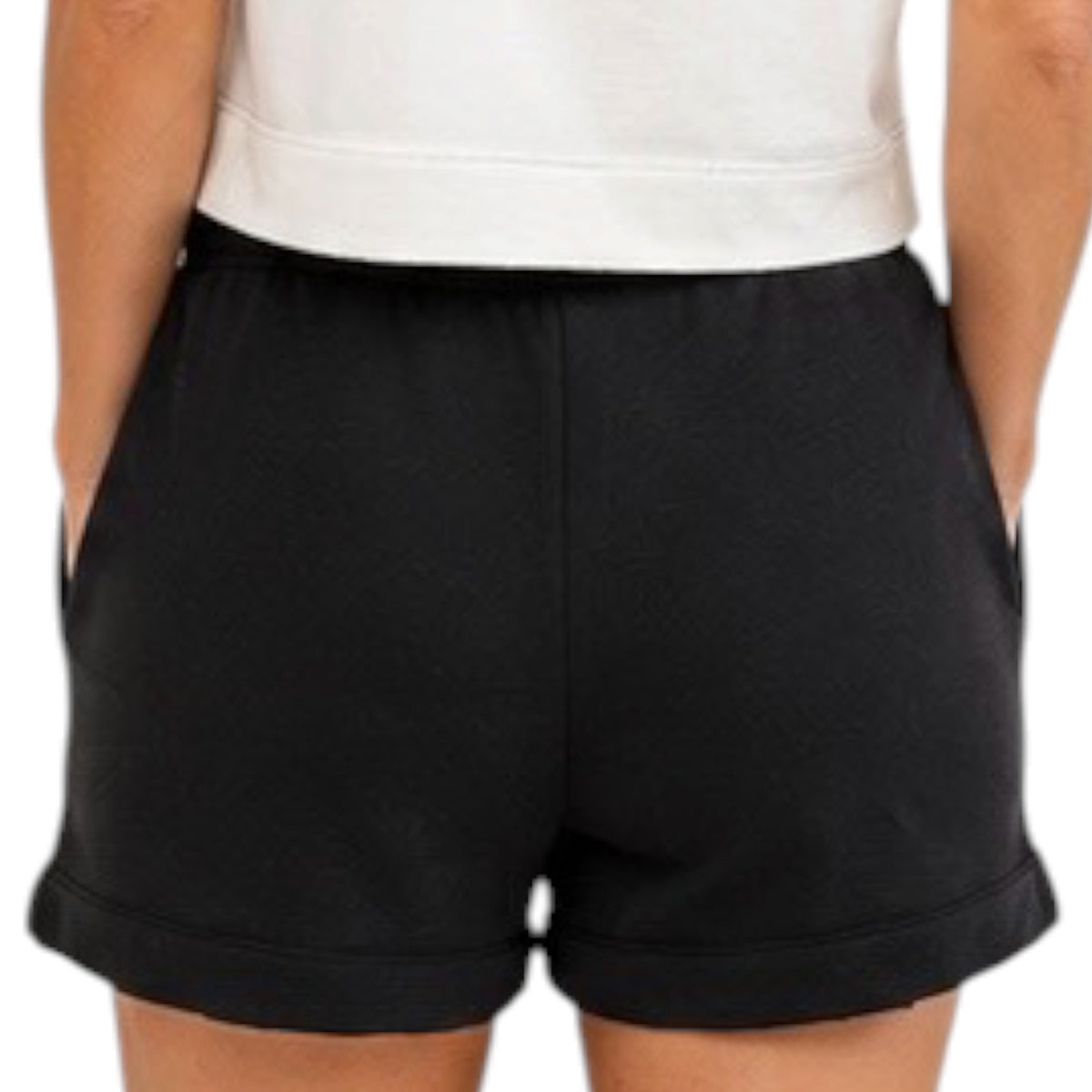 Black Flowy Shorts with Elastic Waist