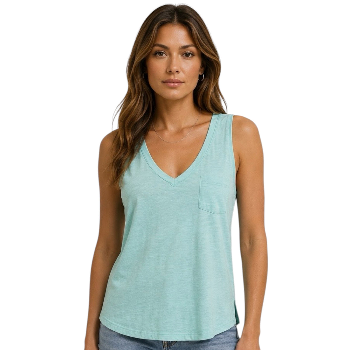 Z Supply Aqua Sunset Slub Tank
