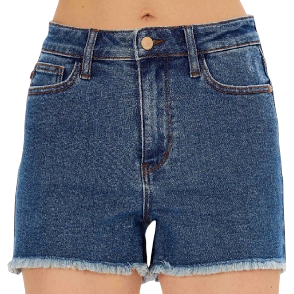 Judy Blue JB150176 HW Vintage Wash Cut Off Shorts