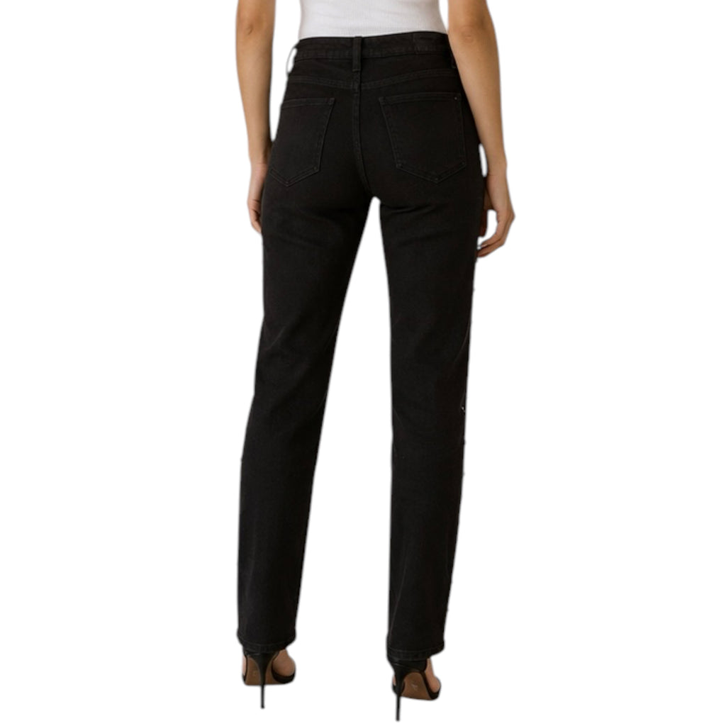 MICA MDP-T3653 High Rise Black Straight W/Embellished Jean