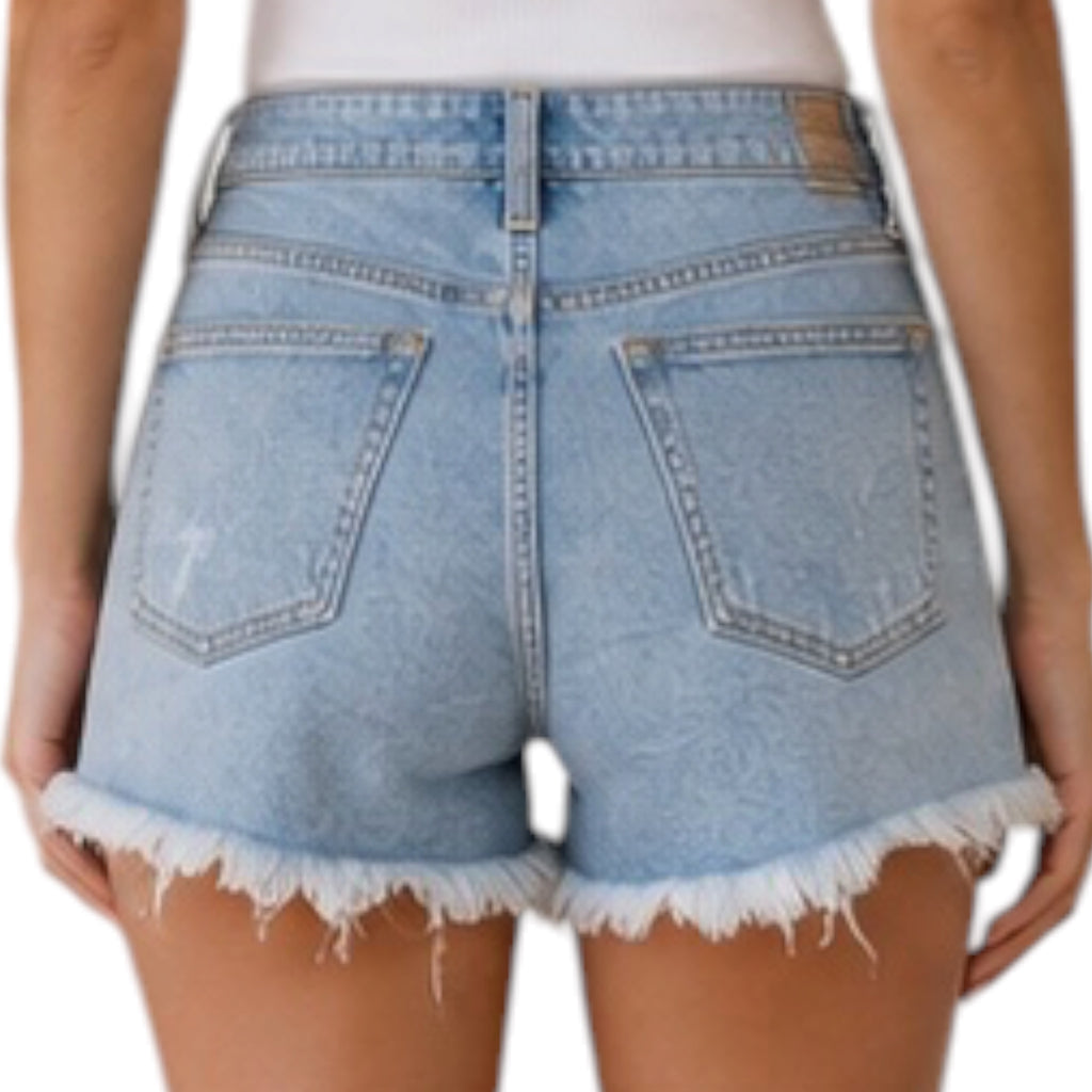 MICA Cool Blue High Rise Shorts MDP-H3069