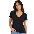 Dark Charcoal V-Neck Short Sleeve Slim T-Shirt