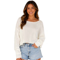 Whip Cream Wide Neck Drop Shoulder Sweater