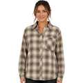 Charcoal Plaid  Button Up With Front Chest Pocket