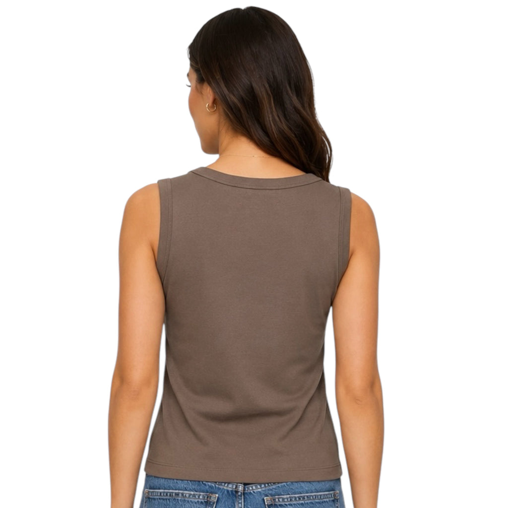 Z Supply Ellie V-Neck Tank Pebble Coast