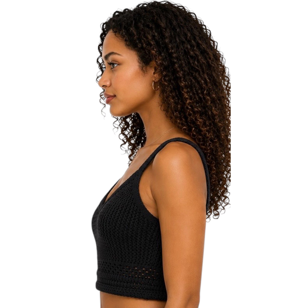 Z Supply Embrie Crochet Tank Black