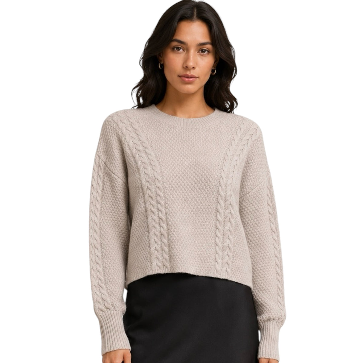 Z Supply Eternal Metallic Cable Sweater Dove