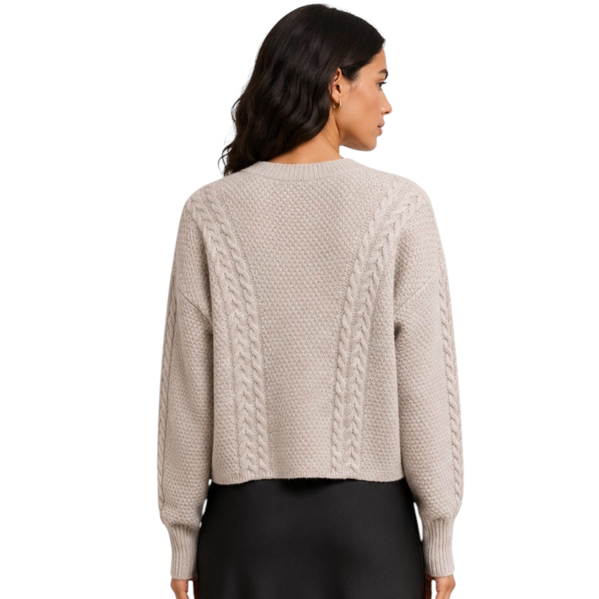 Z Supply Eternal Metallic Cable Sweater Dove