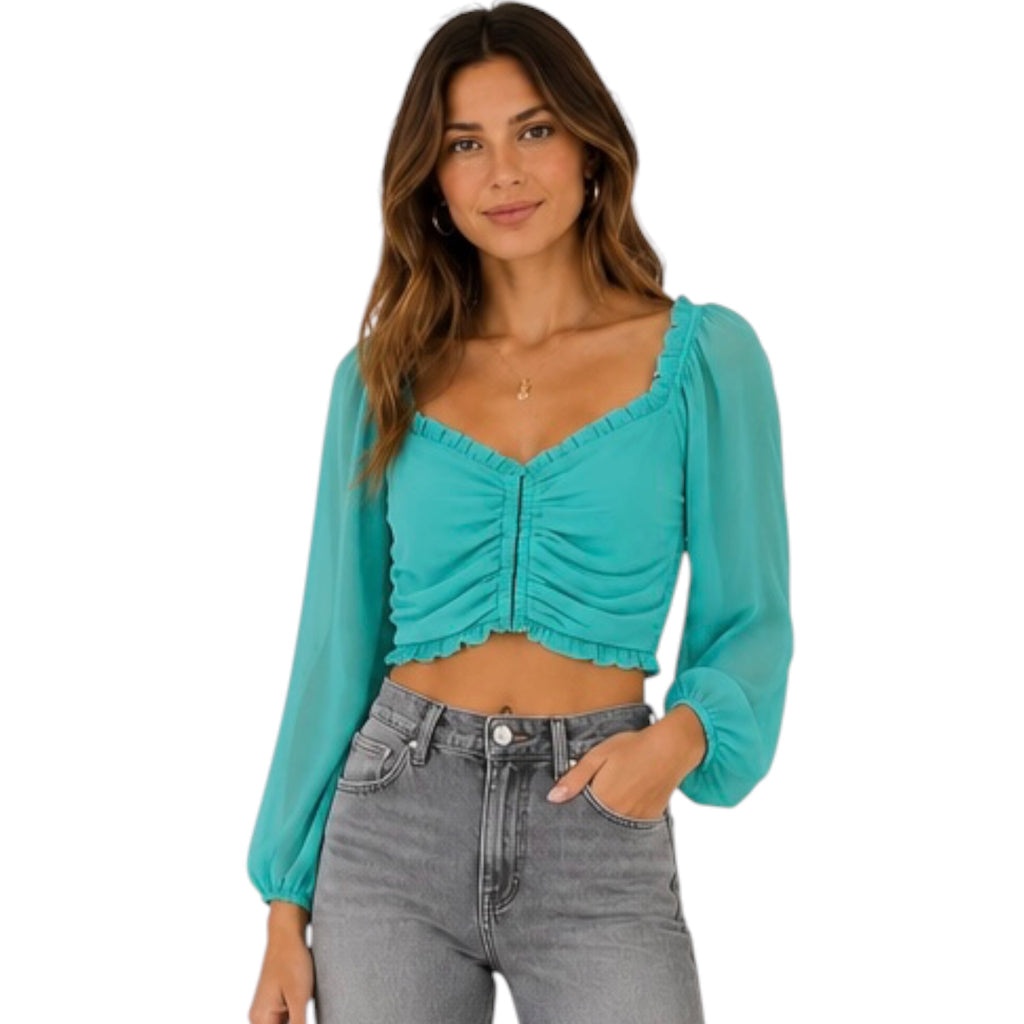 Ruched Blouse Jade