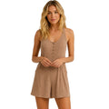 Z Supply Island Hopper Romper Iced Coffee