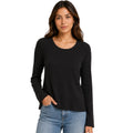 Z Supply Infinity Fitted Long Sleeve Top Black