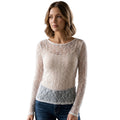 White Sheer Mesh Top- Front View 