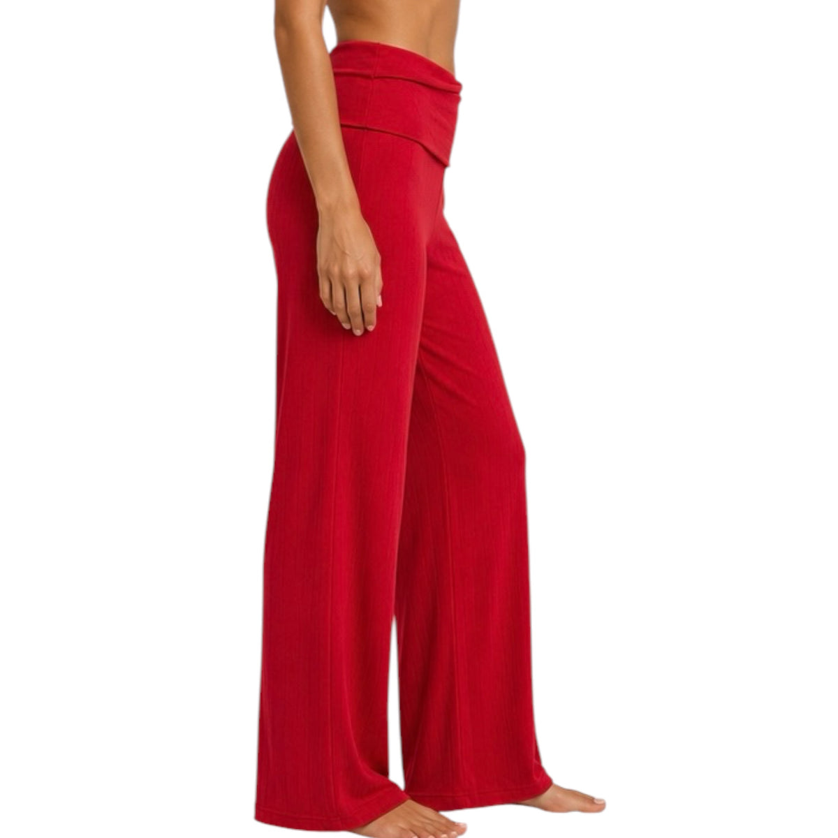 Z Supply Kiss Me Red Essential Fold Over Pant