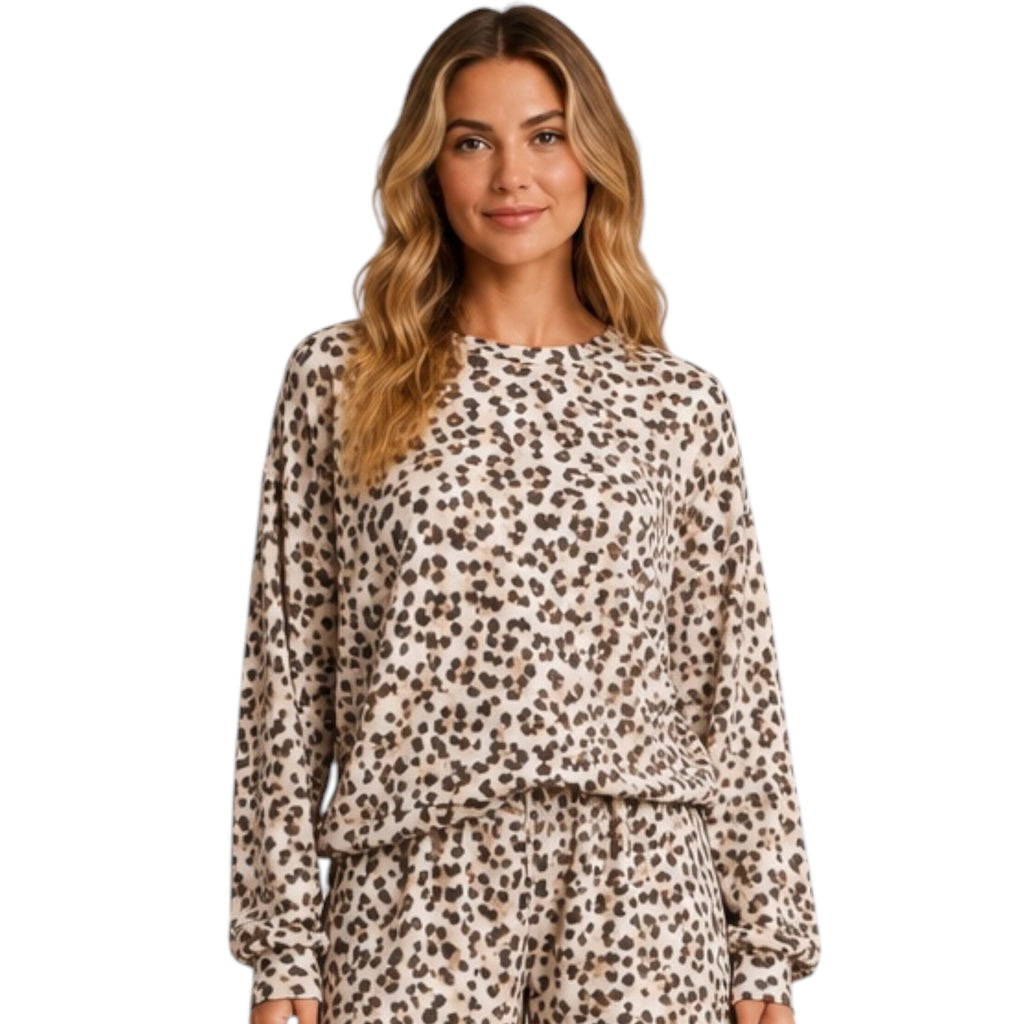 Z Supply Luxe Leopard LS Top