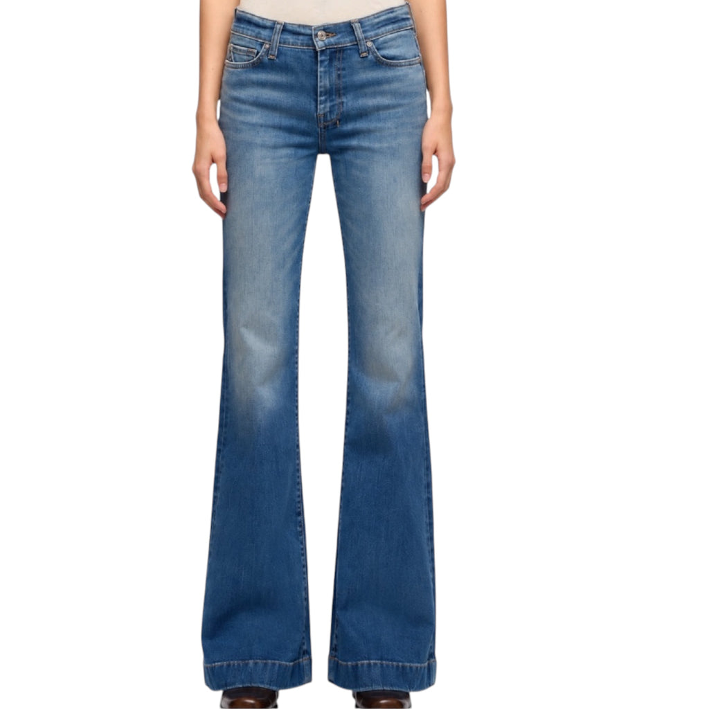 7 Of All Mankind Dojo Faded Echo Slim Illusion Star Studded Jeans