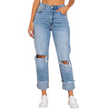 FLYING MONKEY Flexible Super High Rise Relaxed Straight F5206